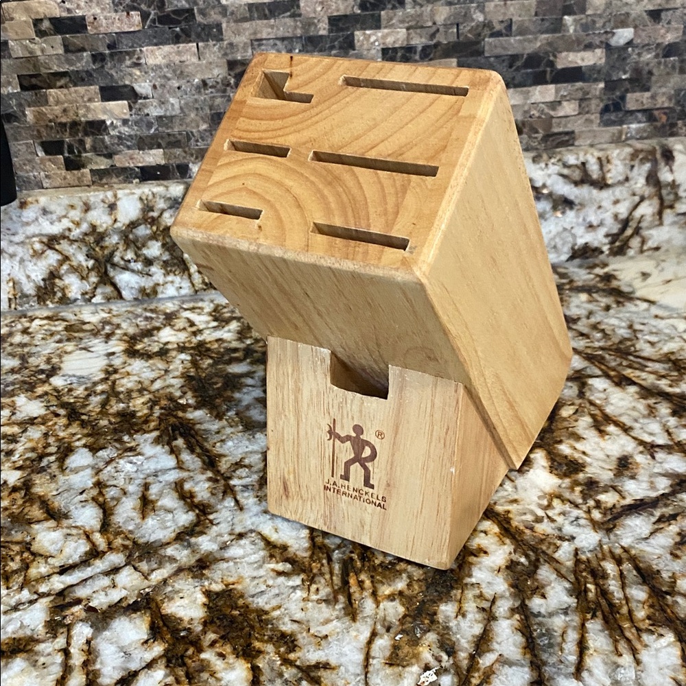 JA Henckels Wooden Knife Block